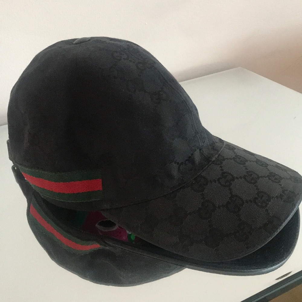 Black original GG canvas baseball hat
